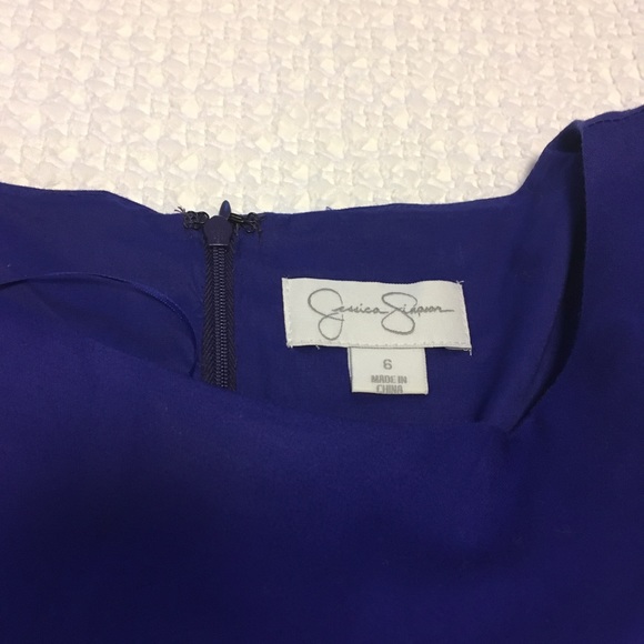 Jessica Simpson Boatneck Cobalt Fit & Flare Dress - Picture 3 of 5